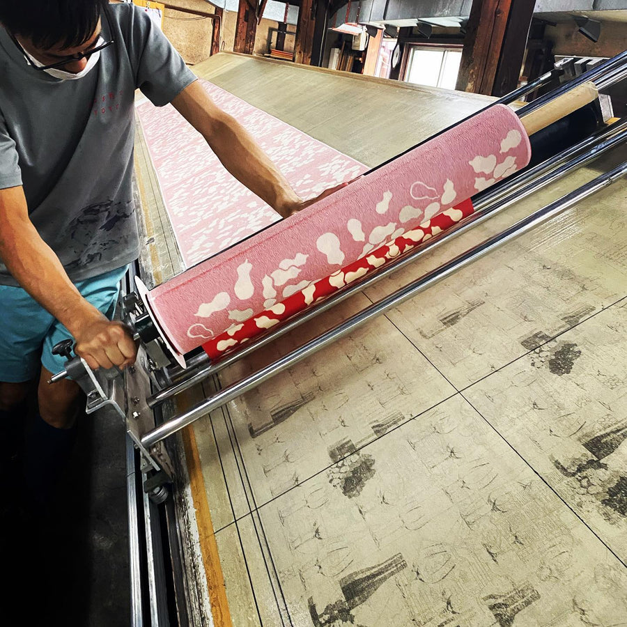 Making Furoshiki—CALABASH PATTERN—RED & WHITE