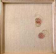 Brass Earrings—SHIPPO PATTERN—RED