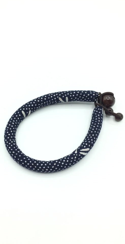 Kimono Fabric Bracelet—19 cm—NAVY