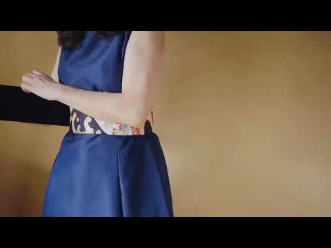 Yui Kimono Belt (Obi)—BLACK & GOLD